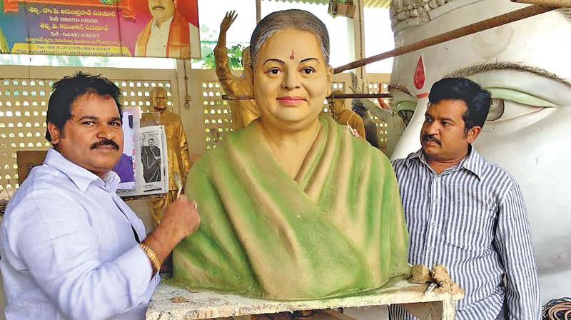 The upsurge of grief over the demise of Tamil Nadu Chief Minister J. Jayalaliltha has triggered a surge in demand for her statue.