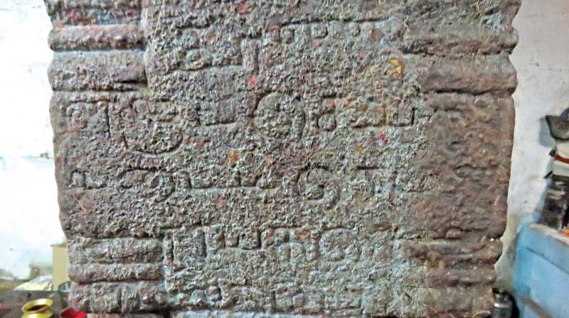 The paleography of the inscriptions points to 12th century CE, as the period in which the hundred pillared mandapa was constructed.