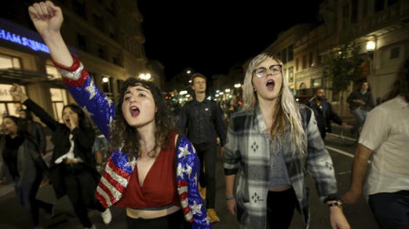 President-elect Donald Trumps victory set off multiple protests on the streets of United States. (Photo: AP)