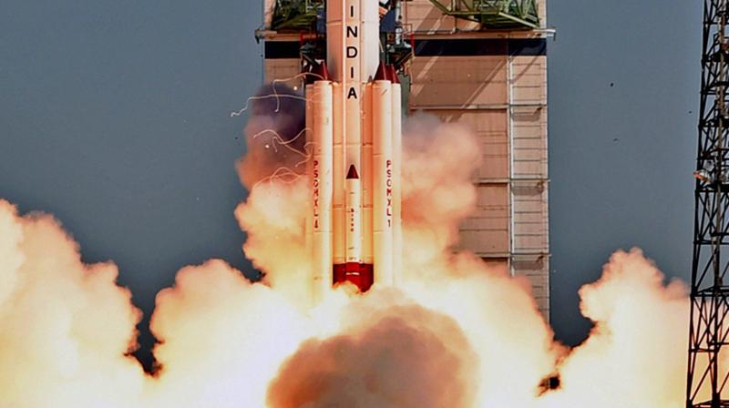 ISROs PSLV C38 lifts off from Satish Dhawan Space Center in Sriharikota on Friday.