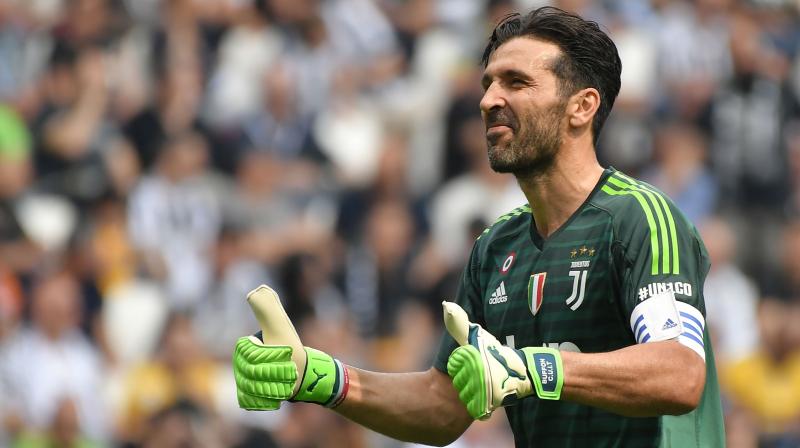 Paris Saint-Germain president Nasser Al-Khelaifi earlier in the day poured water on suggestions Buffon could step in to replace the French clubs number one goalkeeper, Alphonse Areola. (Photo: AFP)