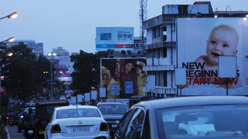 Hoardings in Kochi city. (Photo: DC)