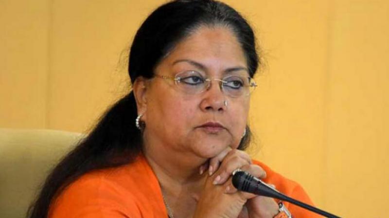 Sources sais that Chief Minister Raje called a meeting at her residence, which was attended by Home Minister Gulab Chand Kataria, Rajendra Rathore, BJP State President Ashok Parnami and others. (Photo: File)