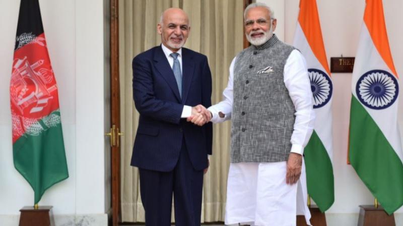 Prime Minister Narendra Modi and Afghan President Ghani discussed range of bilateral, regional & global issues, express firm resolve to end menace of terrorism. (Photo: MEAIndia | Twitter)