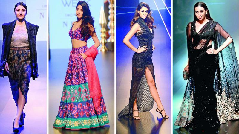 Whos who of Bollywood stole the spotlight as they walked the ramp for their favourite designers on day 3 of Lakme Fashion Week Winter/Festive 2018.
