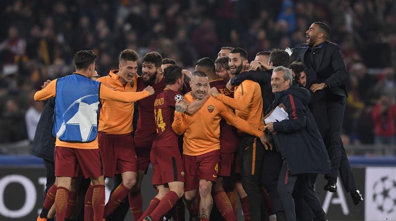 Roma overturned a three-goal deficit from the first leg to adavance to the semi final. (Photo: AFP)