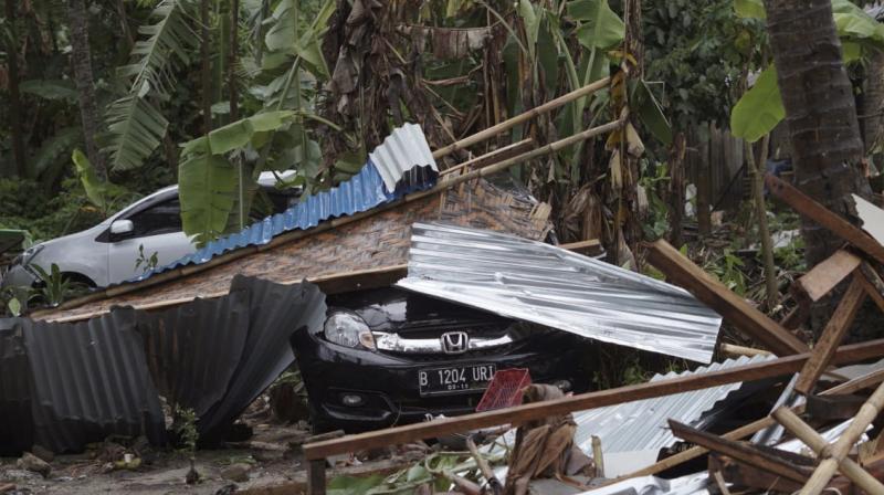 Images showed wave pushed tangled mess of corrugated steel roofing, timber, rubble and flotsam inland from coast at Carita beach and at other places it uprooted trees and left trail of debris strewn across ground., (Photo: AP)