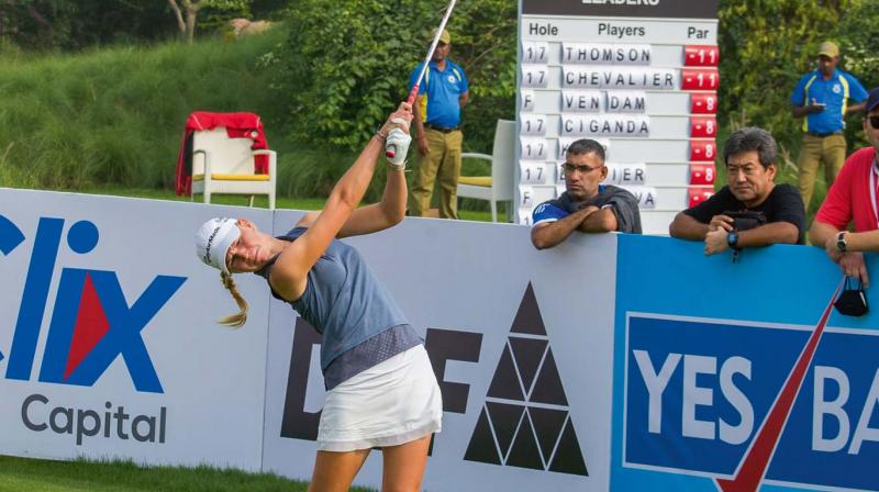 Frances Camille Chevalier en route to her one-stroke win in the Hero Womens Indian Open at the DLF Golf and Country Club in Gurugram on Sunday.
