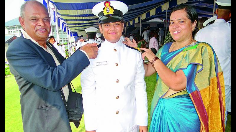 Lieutenant Commander Aishwarya Boddapati with her (Image DC)