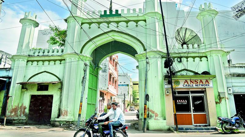 A view of the Jahanuma Lancer gates in Old City where the cavalry units of the Paigahs used to be stationed during the Nizam rule.  (Photo: DC)