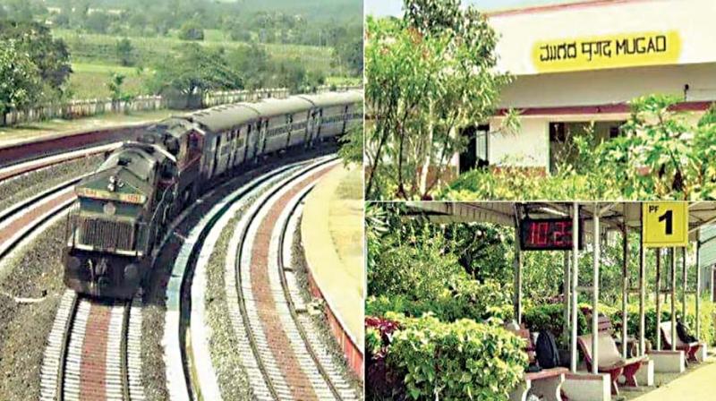 The green railway station at Mugad hamlet, 12 km from Dharwad         Image: DC