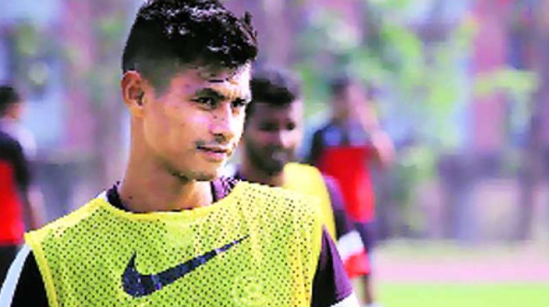 The Indian football team has been on the rise over the last year or so, with Lyngdoh, who made his international debut two years back against Nepal, as one of the midfield linchpins.(Photo: AIFF Media)