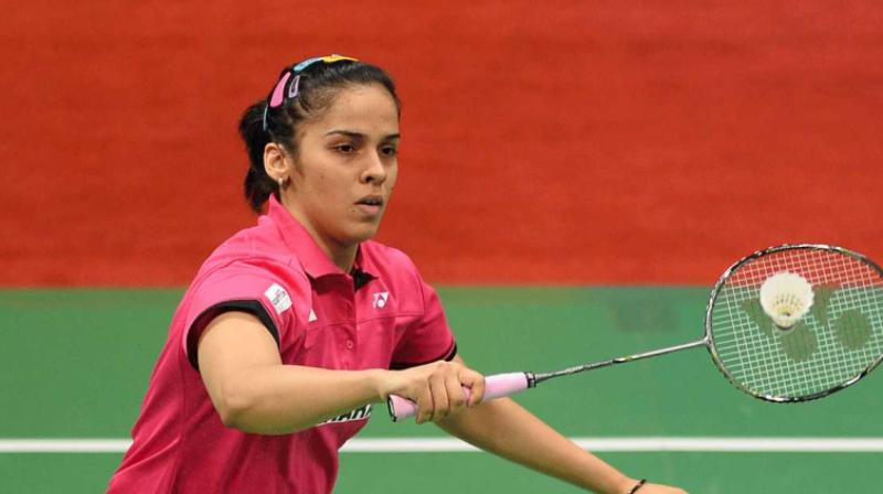 Second seeded Saina, who had won the Lucknow tournament thrice in the past, thrashed Mauritius Kate Foo Kune 21-10 21-10 in the womens singles. (Photo: AFP)