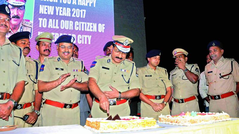 When the world rejoiced as another year began, the police were engaged in their duties, ensuring safety in the city. But, they too had their own little celebrations.