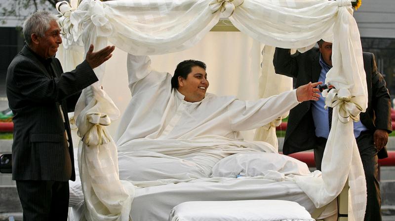 Mexican Manuel Uribe was once considered the worlds heaviest man, before he died in 2014 at age 48. (Photo: AFP)