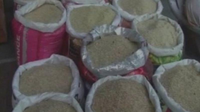 Plastic rice being openly sold at markets in Haldwani district in Uttarakhand. (Photo: ANI Twitter)
