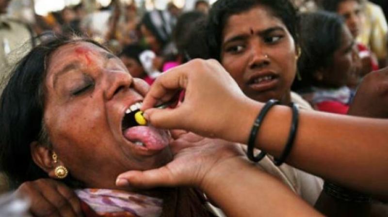 Fish prasad claims to cure people suffering from respiratory ailments. (Photo: PTI)