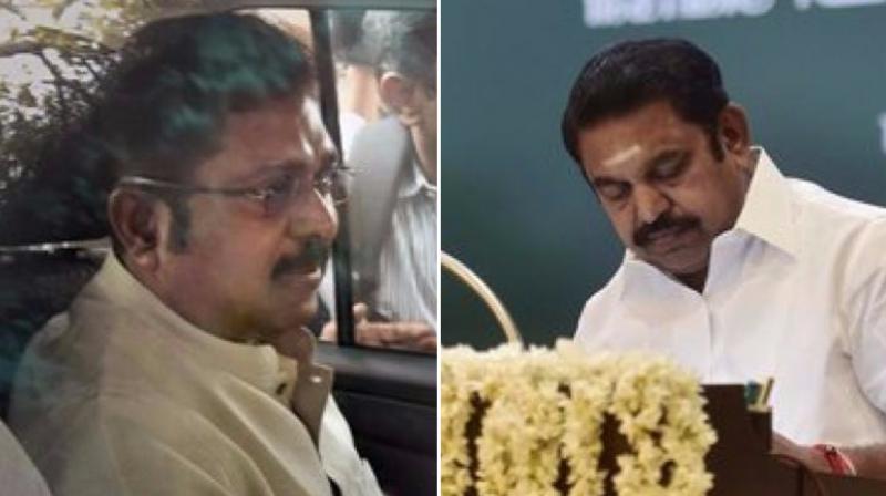 AIAMDKs Karnataka unit secretary and Dhinakaran loyalist V Pugazhenthi termed as a drama, the AIADMK Amma faction led by Palanisamy questioning the authority of Dhinakaran, besides that of jailed party chief VK Sasikala. (Photo: File)