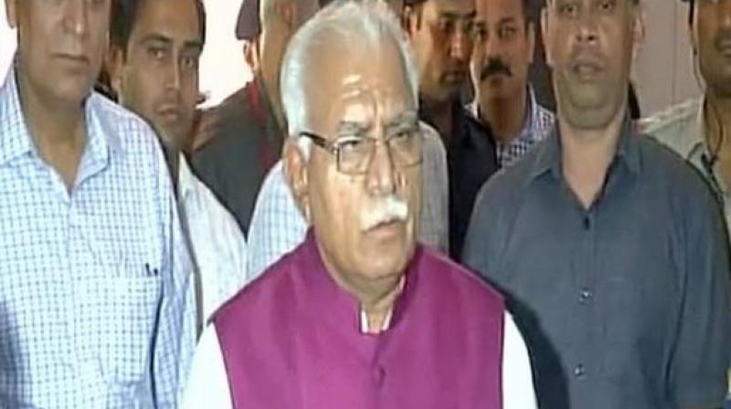 Haryana Chief Minister Manohar Lal Khattar said Honeypreet Insan appealed to CBI Court that she be allowed in Court and also inside the jail as a helper but jail authorities didnt allow. (Photo: ANI | Twitter)