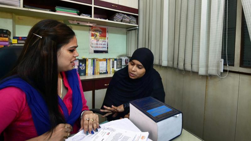 Ishrat Jahan (Right), one of the five women who challenged instant triple talaq and won, has alleged that her two children have been missing. (Photo: PTI)
