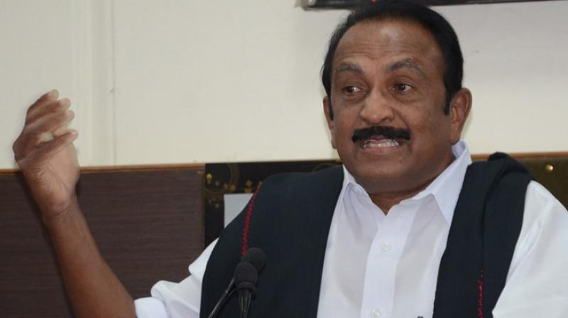 After a high-level party meet here, Vaiko said his party has unanimously decided to support the DMK in the by-election. (Photo: PTI/ File)