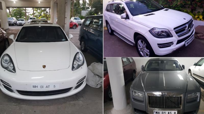 ED seized nine high-end luxury cars of Nirav Modi as part of its investigation against him under the criminal provisions of the Prevention of Money Laundering Act (PMLA). (Photo: ANI | Twitter)