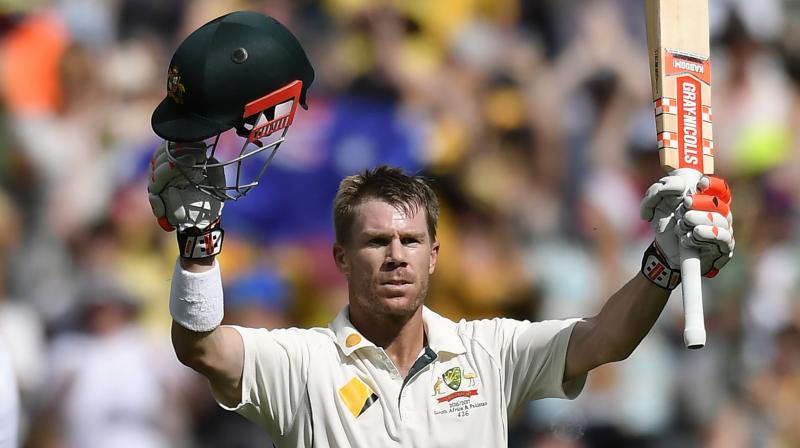 David Warner plundered his maiden century in a Boxing Day Test at the MCG and his 17th Test hundred overall. (Photo: AP)
