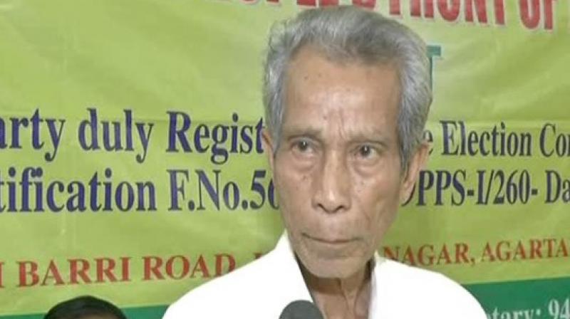 Party President N C Debbarma said, The elections are a separate issue, our demand has for years been to create a separate state for tribal people of Tripura. We are hopeful that the Central Government will form a high-level monitoring committee to look into our demand. (Photo: ANI)