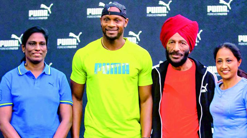 Powell was in Delhi for the Half Marathon that also saw legends P.T. Usha, Milkha Singh and Ashwini Nachappa.
