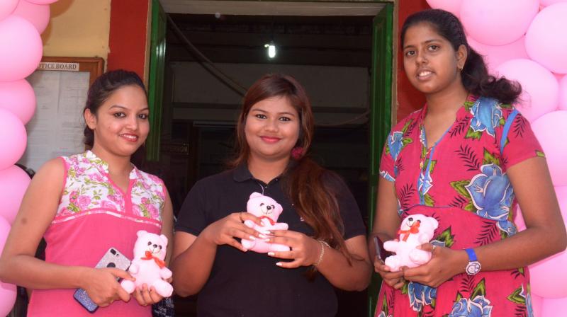 The teddy bears that were being handed out to women voters in Goa  Image via Atish Naik.