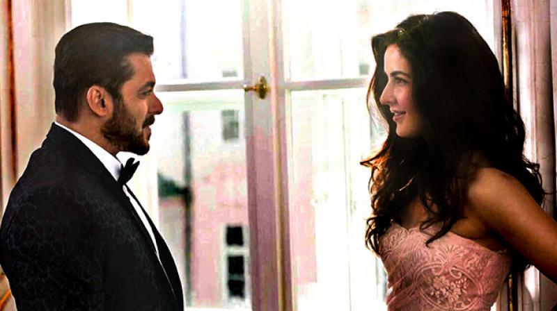 Salman and Katrina in a still from the film.