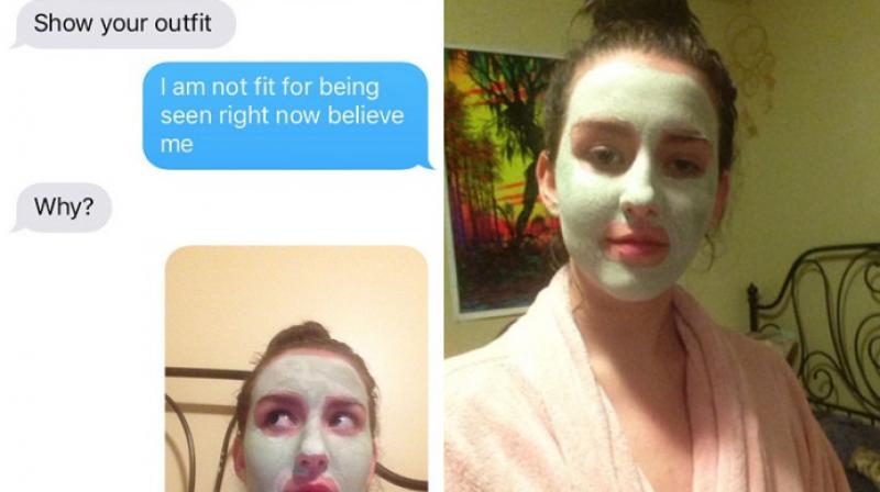 The girl had her face plastered with face pack but the persistent boy wanted to see more photos which she did send but all with towels. (Photo: Tumblr)
