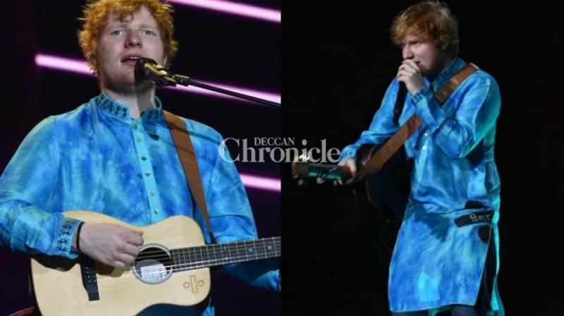 Ed Sheeran during his Mumbai concert on