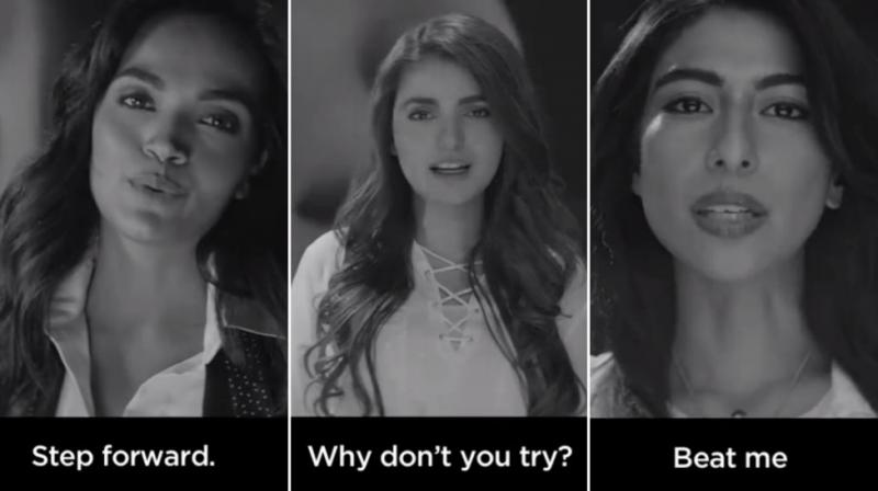 The campaign video stars a host of well-known Pakistani women from different fields like football, chess, and entertainment. (Credit: Facebook)