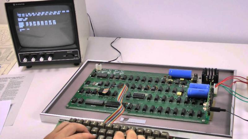 An extremely rare, fully functional Apple-1 computer -- one of the first PCs that did not require the users to assemble components -- was sold for USD 3,75,000 at an auction here. (Photo: Youtube)