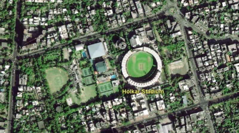 The image shows a part of Indore with the Holkar Cricket Stadium in the centre. (Photo: ISRO)