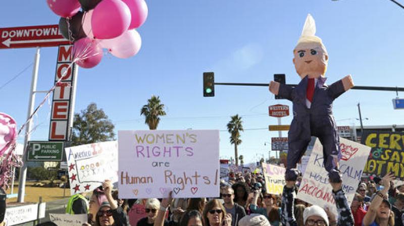 People participate in a womens march to protest newly inaugurated President Donald Trump in Las Vegas. (Photo: AP)