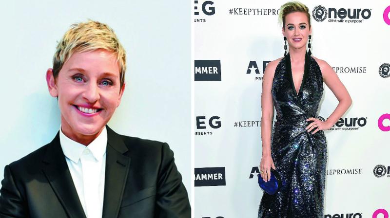 Ellen DeGeneres and Katy Perry