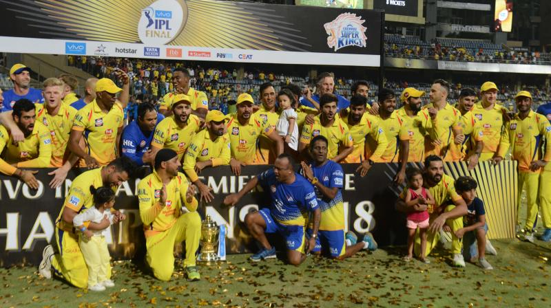 Chennai Super Kings completed a fairy-tale comeback to the Indian Premier League (IPL) beating Sunrisers Hyderabad in the 2018 final to win their third IPL title in Mumbai on Sunday. (Photo: Rajesh Jadhav / Deccan Chronicle)