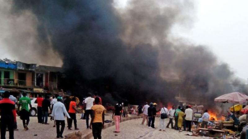 Suicide bombing in Nigerian camp kills 28, wound 82