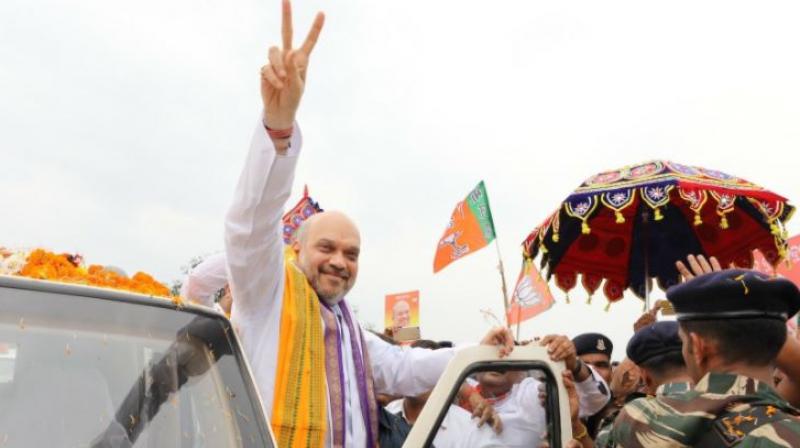 A statement said Amit Shah went to many homes, where he met people from different social and economic strata, and urged them to support the BJP. (Photo: Amit Shah/Twitter)
