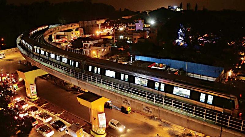 A file picture of a metro train in Bengaluru 	Image: DC