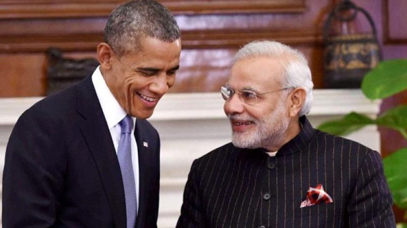 File photo of US President Barack Obama and Prime Minister Narendra Modi during the formers India visit (Photo: PTI)