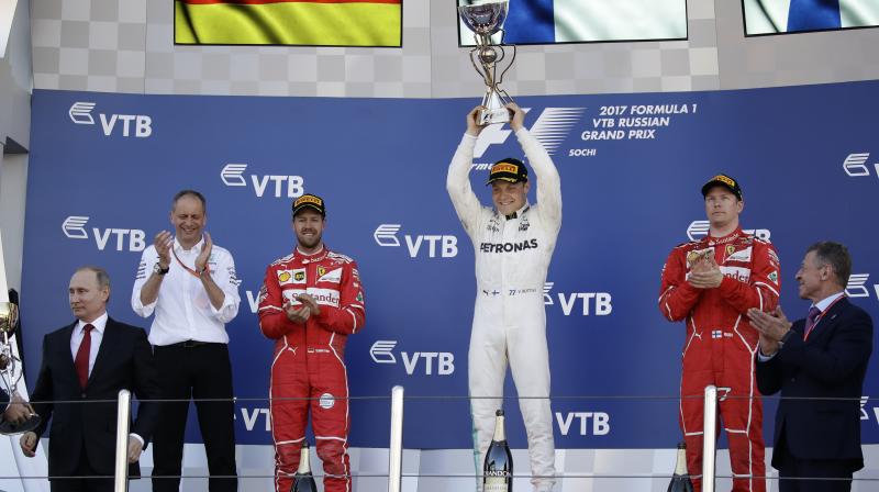 Valtteri Bottas Became the 3rd driver from Finland, after Kimi Raikkonen and Mika Hakkinen, to win a Formula One Grand Prix, in Sochi. (Photo: AP)