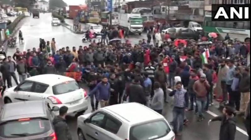 Prohibitory orders under Section 144 of CrPC have also been imposed in Jammu, while data services in various districts of the state have been suspended in the wake of protests by locals. (Source: ANI)