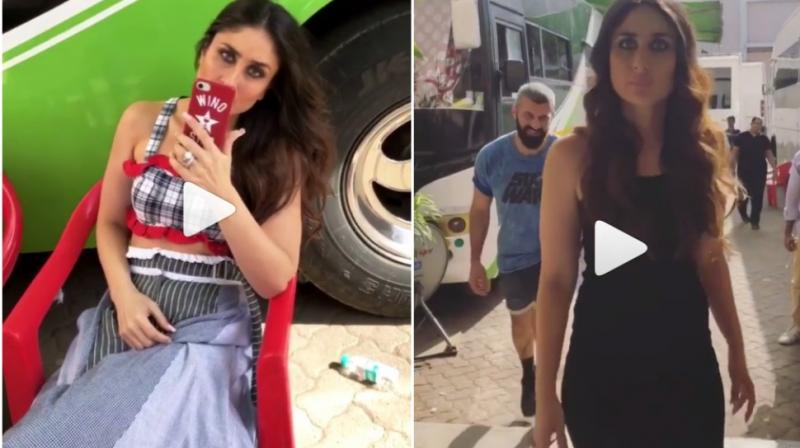Screenshots from Kareena Kapoor Khans videos.