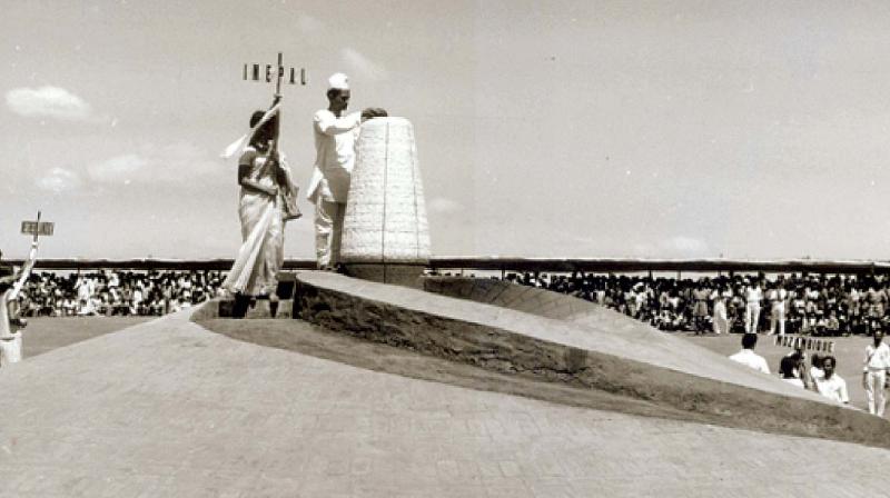 Inauguration day in 1968, involving the youth representing different states of India. 	DC