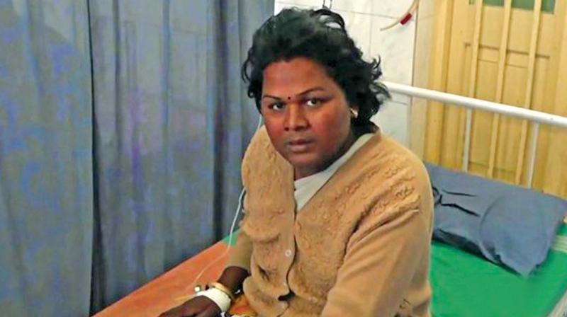 She was admitted to the Government Hospital in Tirupattur from where Railway police arrested her. She would be taken under custody after her treatment, police sources said.