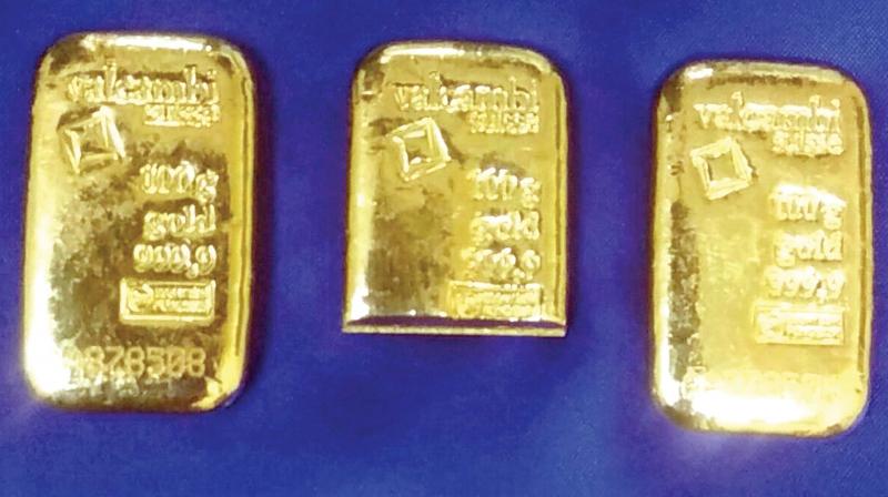 During a search, officials recovered nine crude gold bangles concealed beneath her dress.The bangles weighed 782 grams and were worth Rs 23.75 lakh.