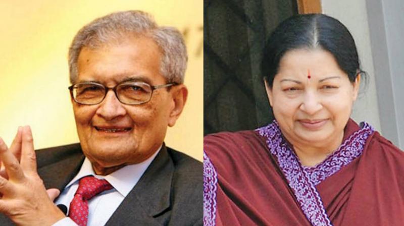 The Economics Nobel laureate Prof. Amartya Sen would hardly approve of the domineering, at times despotic, functional style of Tamil Nadus former Chief Minister, J Jayalalithaa.
